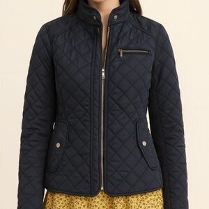 Zara Black Thick Quilted Puffer Jacket with Pockets Size Medium